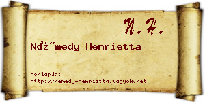 Némedy Henrietta névjegykártya